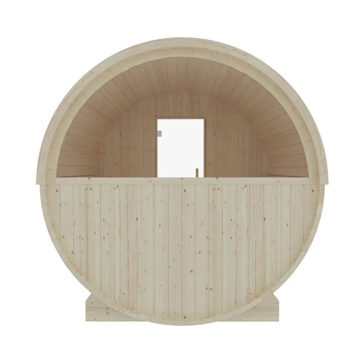 Helsinki Finnish Barrel Sauna with Terrace and WiFi Heater - Finnish Sauna Builders