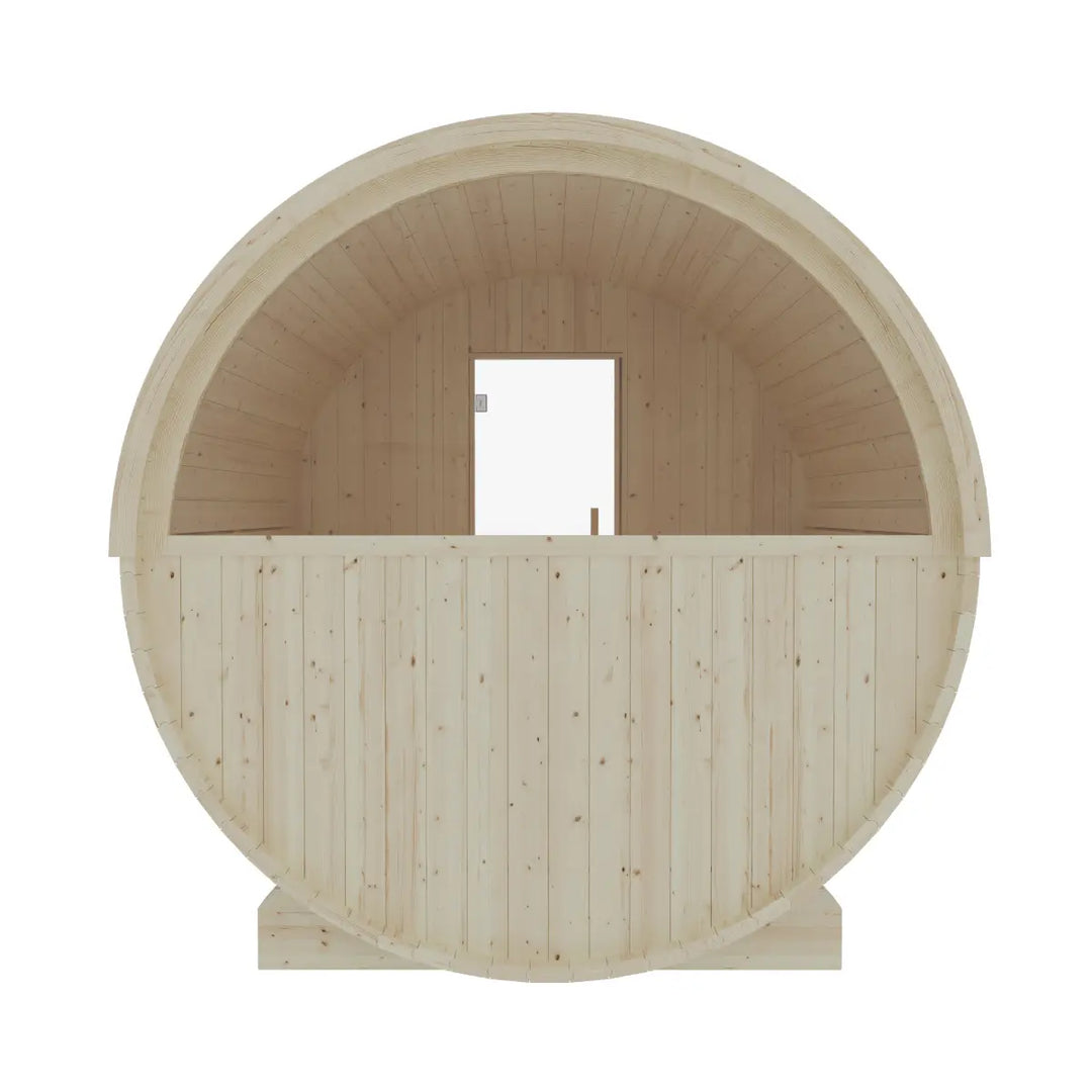 Turku Finnish Barrel Sauna with Terrace and WiFi Heater - Finnish Sauna Builders