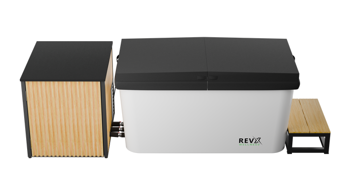 RevX Acrylic X Tub Cold Plunge + LUX High Performance Chiller and Filtration System